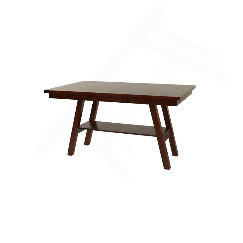 Table de salle à manger rectangulaire avec hauteur de comptoir en bois d'hévéa