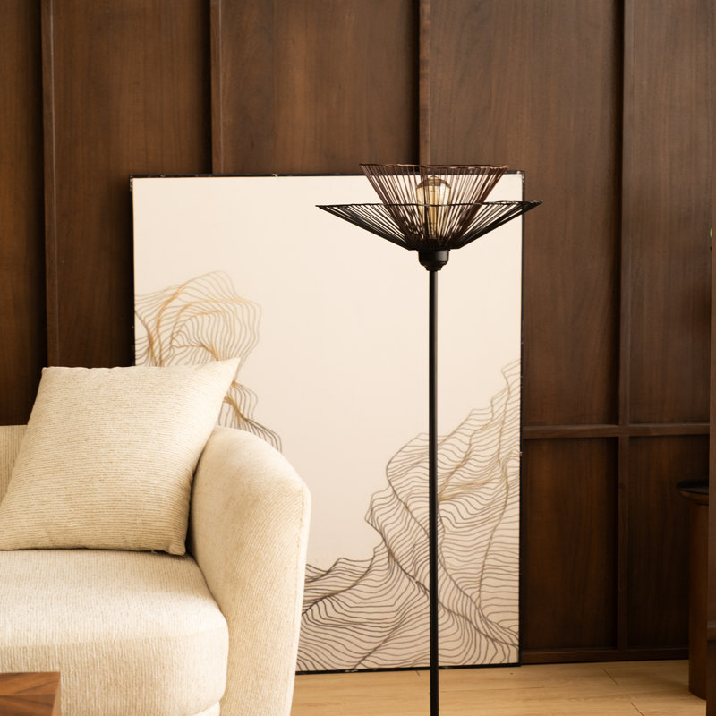 Lampe sur pied Klimt Boho, Noir