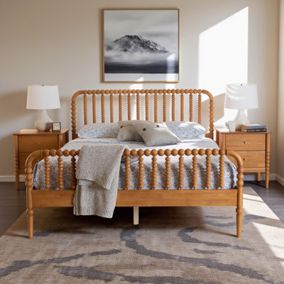 Vance Queen Size 3-Piece Mid-Century Bedroom Set in Brown, 63.83'' W X 84.58'' L X 41.70'' H