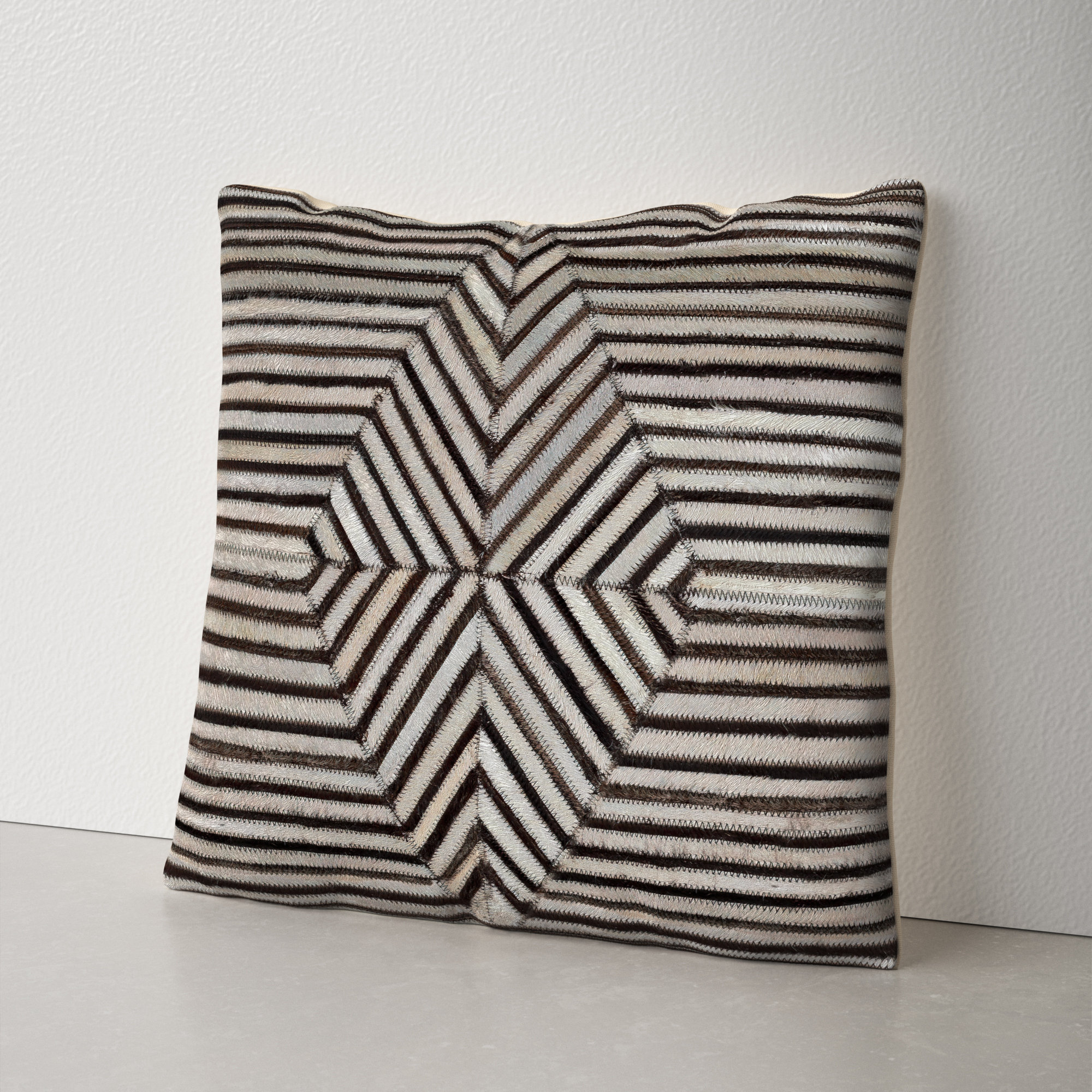 Coleridge Throw Pillow, Black/Brown Chevron, Pillow Cover Only - No Insert