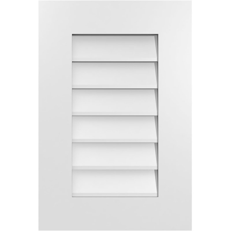Vent à pignon rectangulaire en uréthane non-fonctionnel, H 24 po x l 16 po x P 1 po