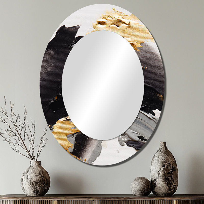 Miroir mural moderne exquis Darling Gold, 40 po x 30 po