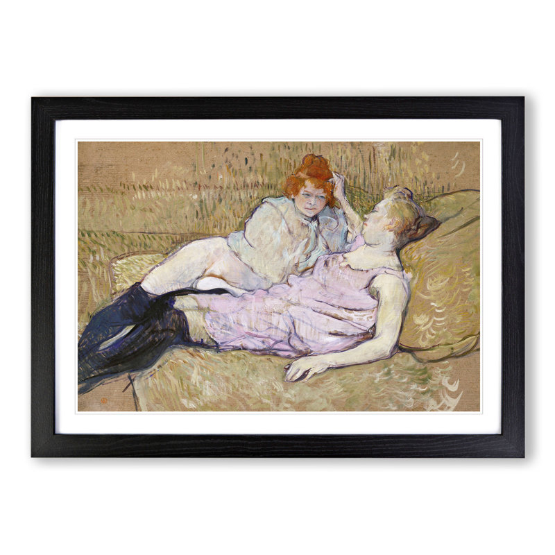 The Sofa by Henri de Toulouse-Lautrec - Framed Print, 27cm H x 36cm W x 2cm D, Black Framed