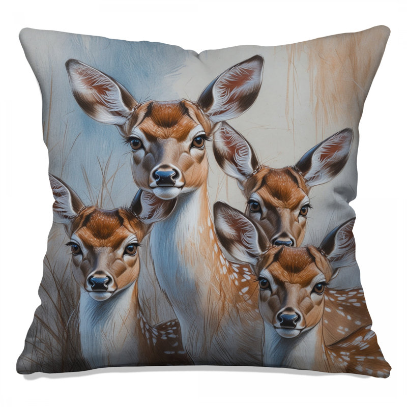 Ensemble de coussins décoratifs Group Of Deer, 20 x 20 pouces