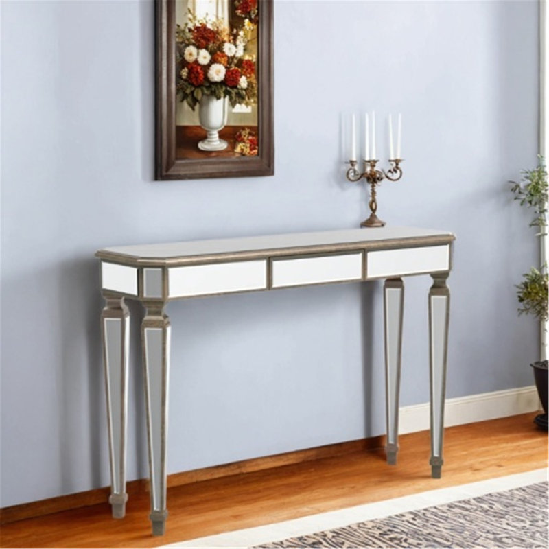 Console à miroir avec construction robuste et design élégant pour le salon