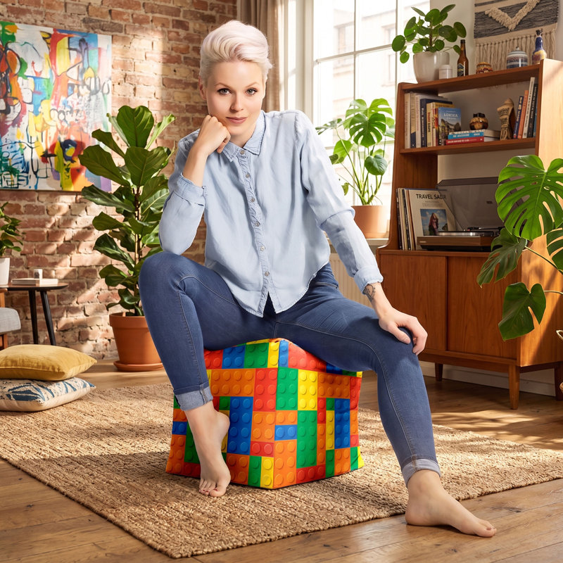 Cube Bricks Ottoman And Pouf
