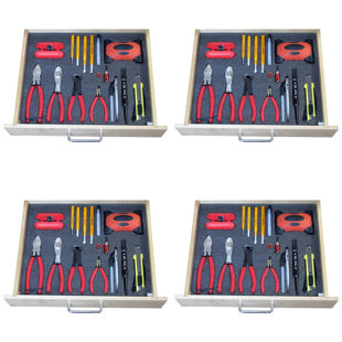  Tool Drawer Organizer Customizing 57Mm Foam Sheet, Black (4 Pack) (Set of 4)