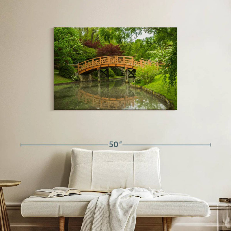 Pont de jardin japonais Sireci, H 26 po x l 39 po
