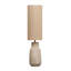 Lampe sur pied en céramique avec abat-jour en lin