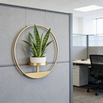 Tablette murale pour plante avec cadre photo - Pot à fleurs en métal robuste pour plantes d'intérieur