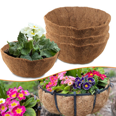 4 Pack 16 Inch Round Coconut Fiber Liners