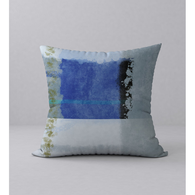 Abstract Reversible Throw Pillow, 18" x 18"