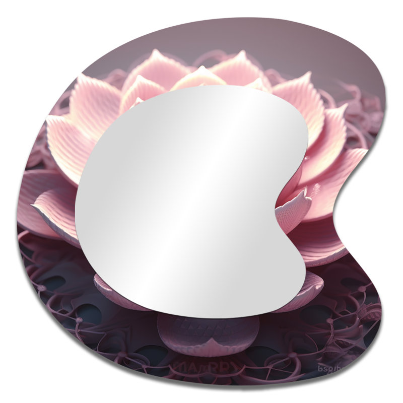 Miroir mural asymétrique moderne Tender Blossoming, 33 po x 33 po