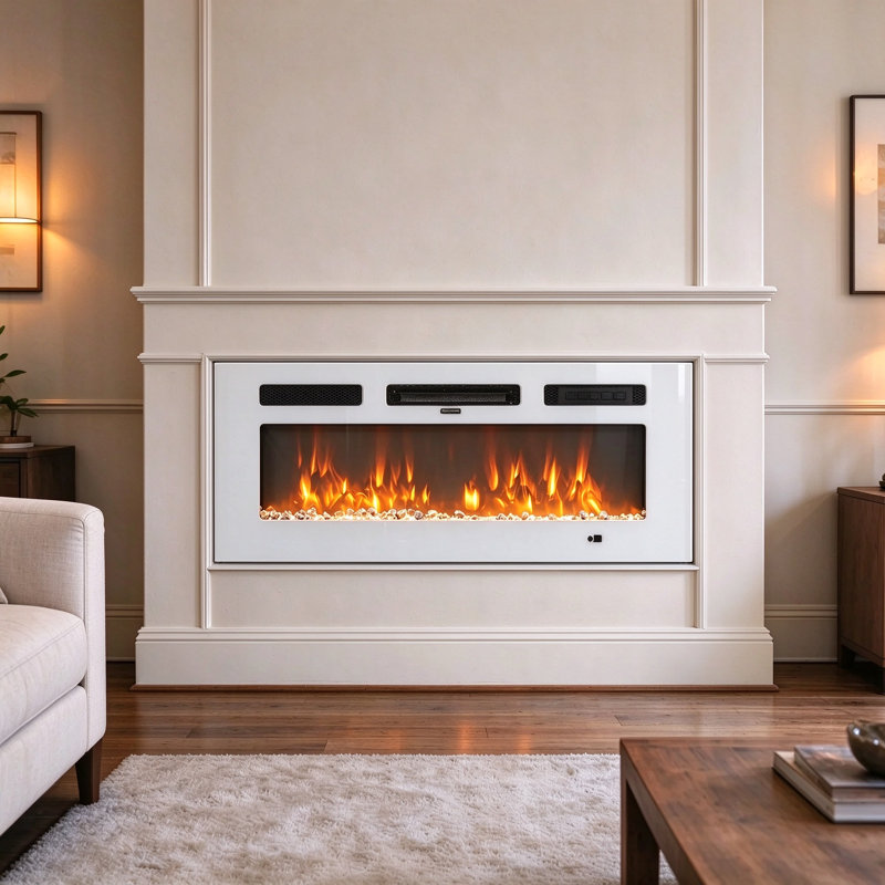 Foyer électrique de 91 cm (36 po) avec 12 couleurs de flamme et luminosité réglable