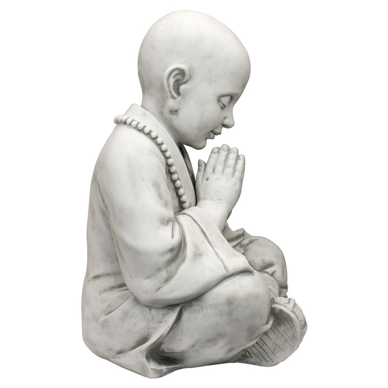 Statue de jardin asiatique priant baby bouddha