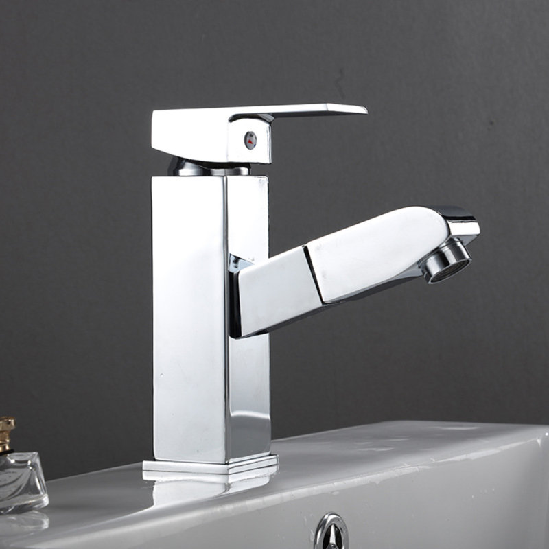 Robinet de salle de bain extractible à un trou