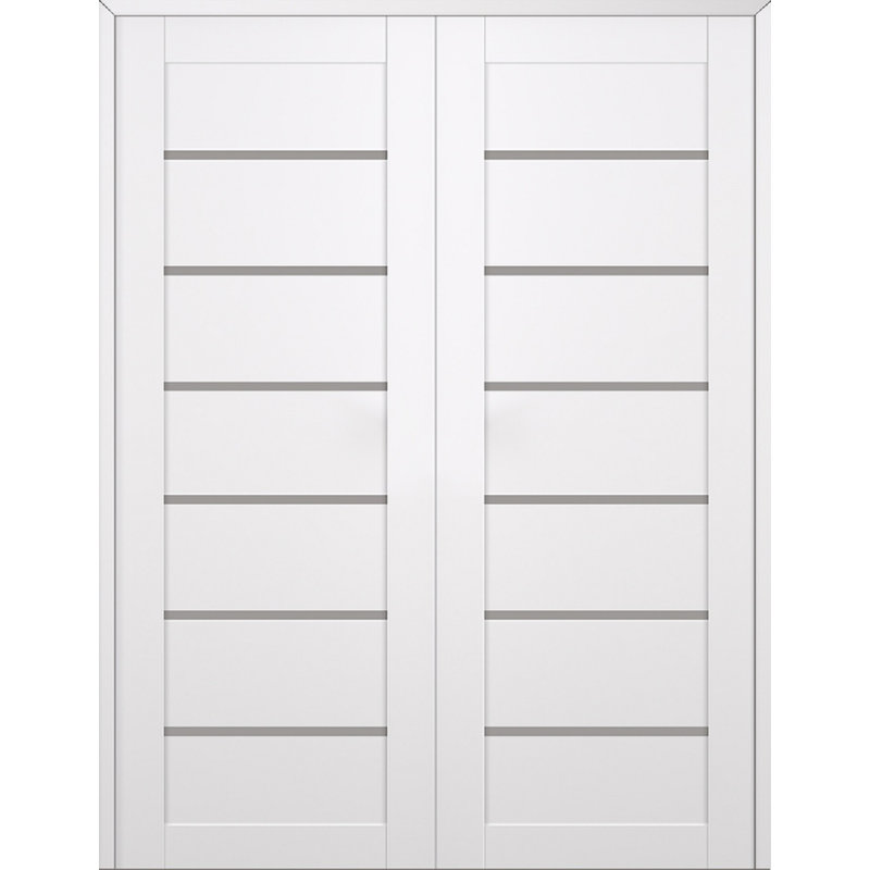 Porte pré-suspendue standard Alba, 71,75 po x 95,24 po, Réversible