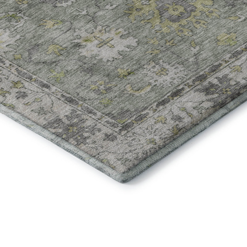 Premium Machine Washable Mayfield AMF2052 Global Rug, 10' x 14', Sage