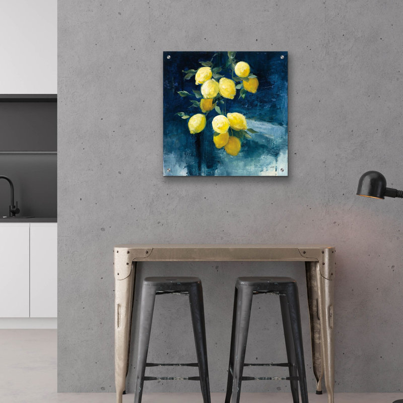 «Lemon Grove 1» par Julia Purinton, art mural en verre acrylique, H 24 po x l 24 po x P 0,2 po