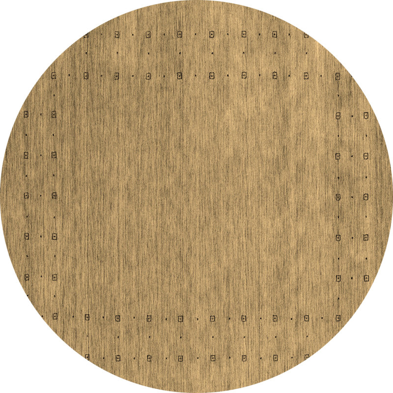 Tapis brun contemporain Contemporary 2505, Rond 6 pi