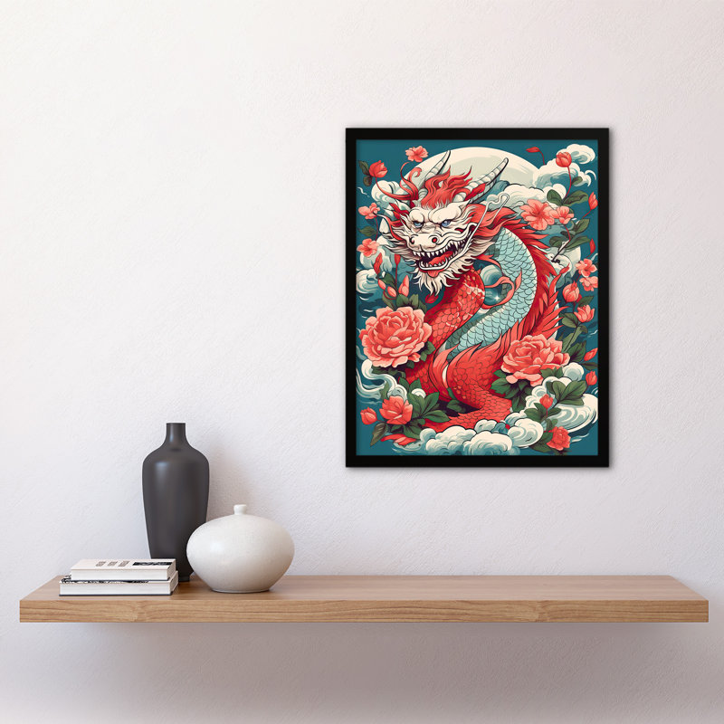 Alexaundria Fantasy Horned Dragon 2024 Chinese Year Of The Dragon - Single Picture Frame Print