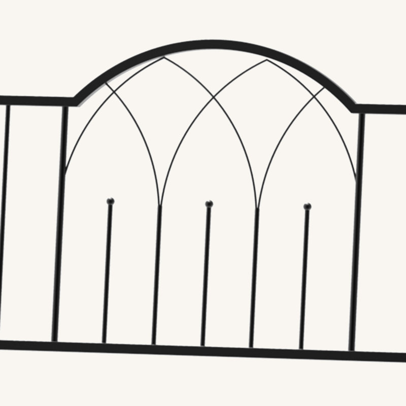 45.25'' W x 23.25'' D Metal Arbor with Bench in Black