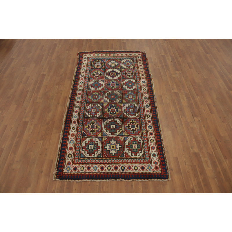 Antique Vegetable Dye Traditional Oriental Rug 4x8
