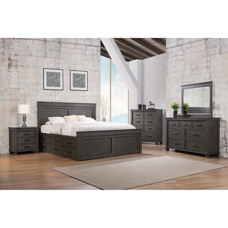 Langione Solid Wood Piece Bedroom Set