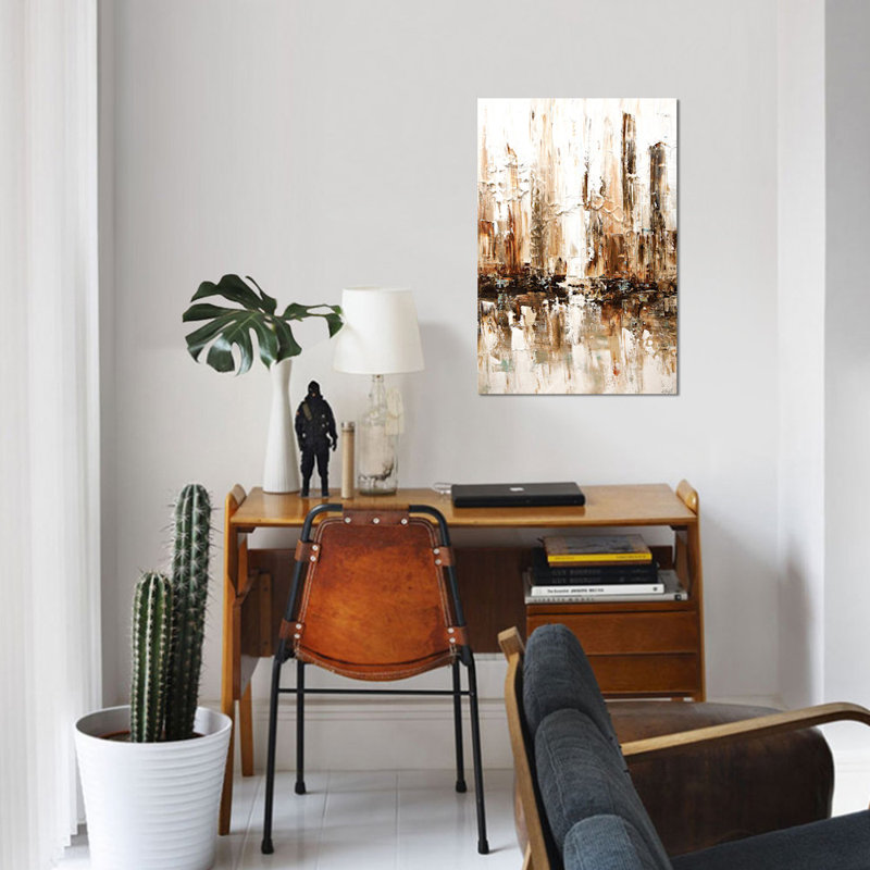 «Swiger White City I», reproduction sur toile, H 18 po x l 12 po x P 1,5 po, Pas de tapis, Toile tendue