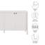 Buffet blanc festonné 4 portes Emmeline-106714567