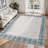 Modern Bordered Plaid Rugs Soft Thin Washable Hallway with Non-Slip TPR Rubber Backing, Foldable Low Pile Non Shedding Rugs-239566897