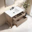 Meuble-lavabo simple 36 po avec plateau en pierre d'ingénierie Wesli