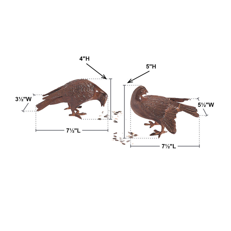 Ellen Animals Weather Resistant Metal Garden Statue