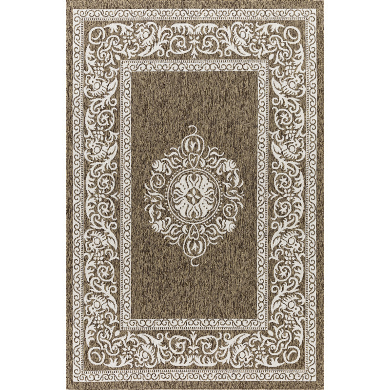 Ramos Oriental Indoor / Outdoor Rug, Rectangle 5'3" x 7'7"