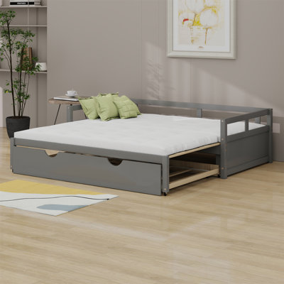 Extending Daybed With Trundle, Wooden Daybed With Trundle by Lark Manor