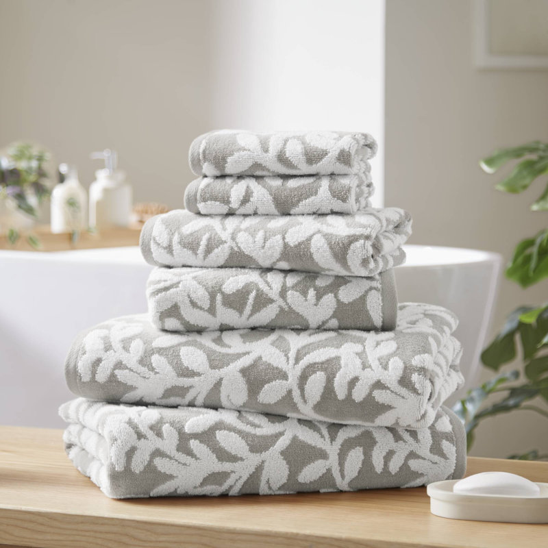 Skyler 6 Piece Towel Set, Gray