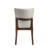 2Pc Mid-Century Brown Warm Wood Finish Curved Chairs Upholstered Seat Back Dining Room Wooden Solid Wood Furniture