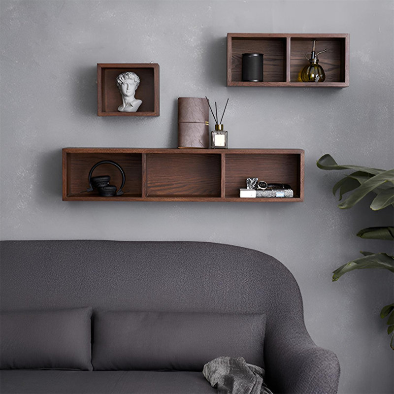 3-Piece Solid Wood Wall Shelf Set