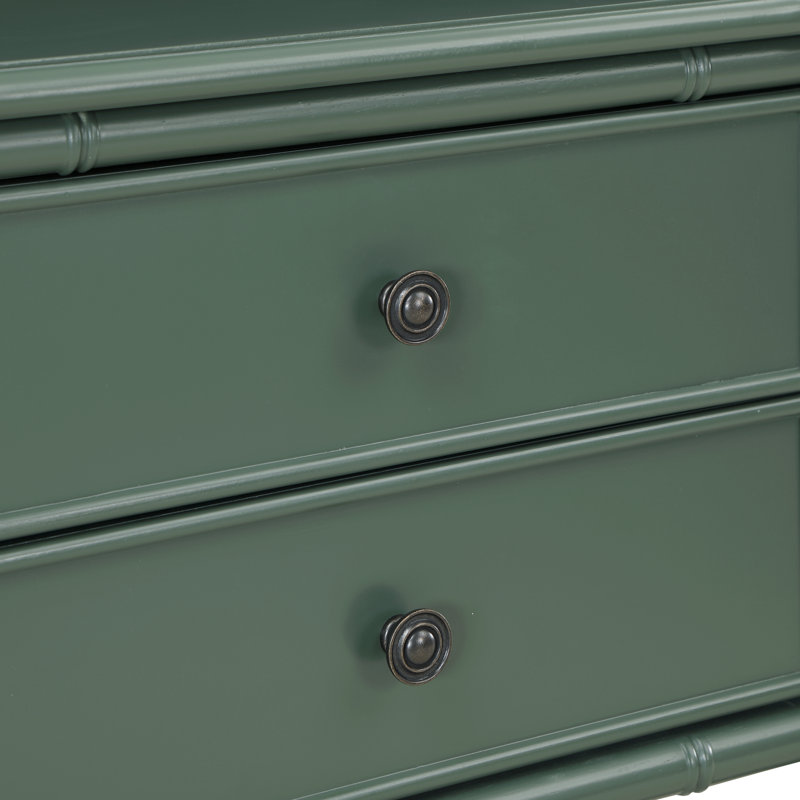 Kraft 2 Drawer Nightstand - Set Of 2, Green