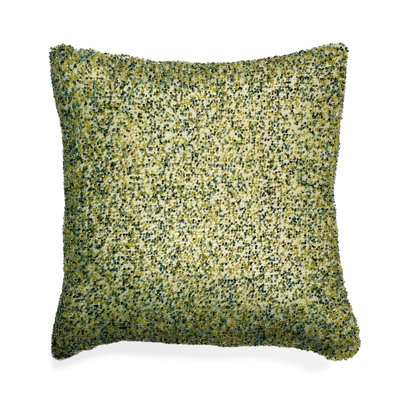 Heavy Beaded Pillow Stone Silk Throw Pillow