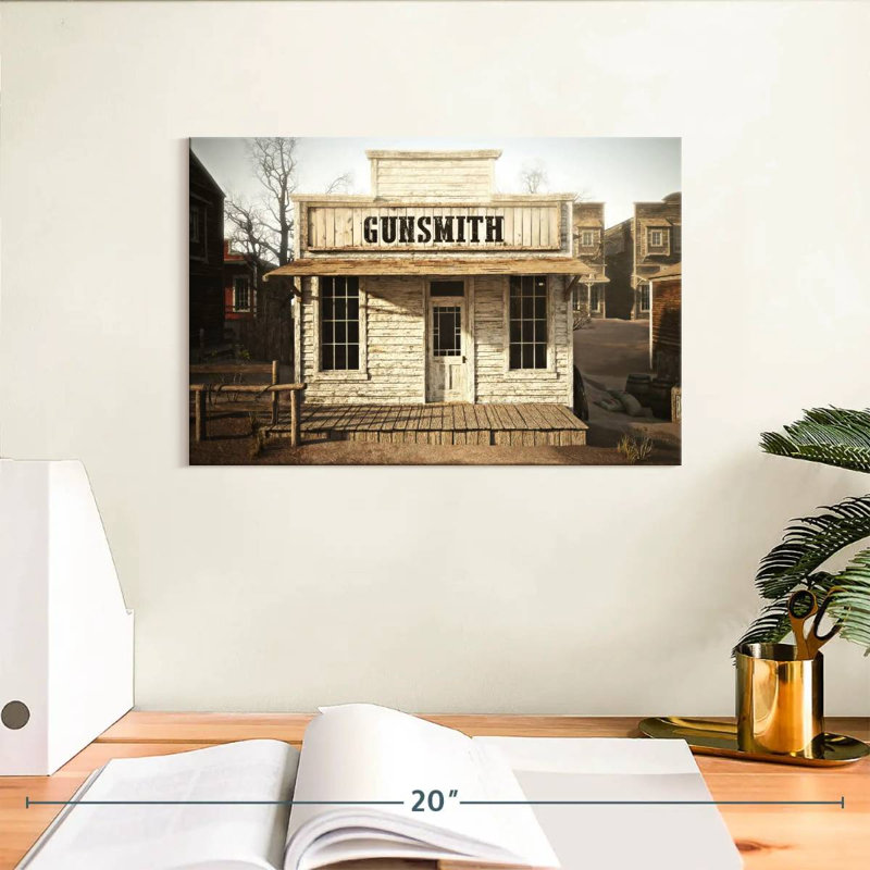 Lelar Western Gunsmith Shop, H 8 po x l 12 po