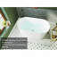 Baignoire autoportante en acrylique de 51 po - Baignoire de trempage en acrylique blanche, baignoire ovale blanche de forme ovale avec trop-plein chromé et bonde escamotable certifiée CUPC