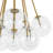 11-Light Lollipop Clear Glass Semi-Flush Mount