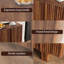 Buffet 63 "en bois cannelé avec bord incurvé et 3 tiroirs-1062661072