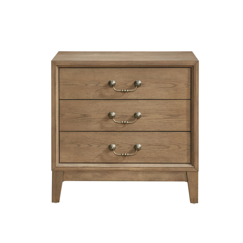 Bartlett 3 Drawer Nightstand , Brown