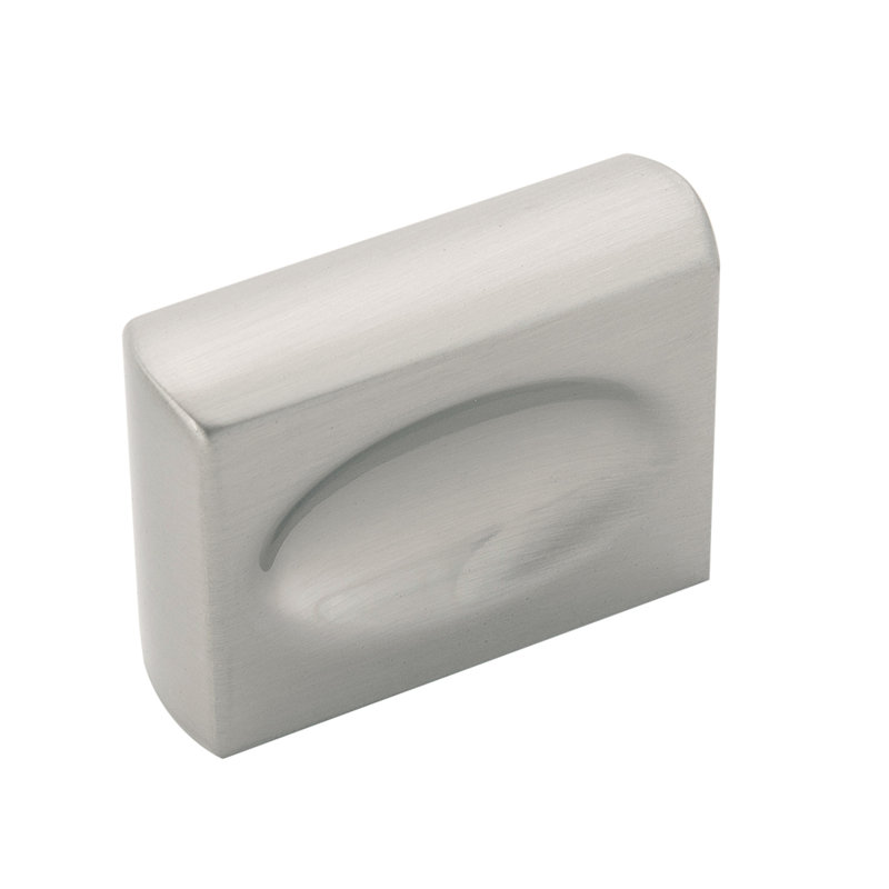 Poignée carrée de longueur 1 1/16 po Ingot, Nickel satiné