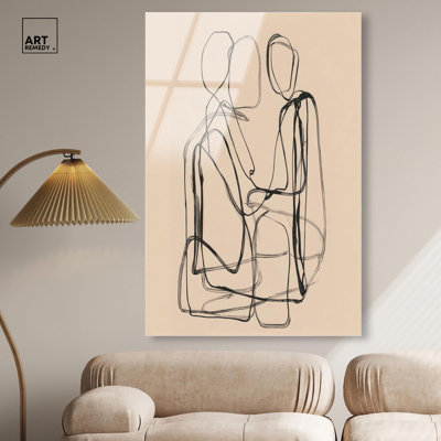 Embrace of Lines III Acrylic Line Wall Decor by Art Remedy, Ready to Hang