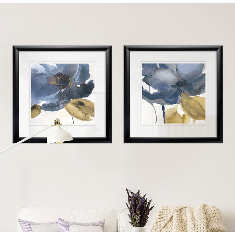 « blue note i », ensemble de 2 reproductions encadrées, Cadre noir