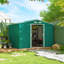 Outsunny 9 x 6 ft Metal Garden Shed Waterproof Galvanised-17873830