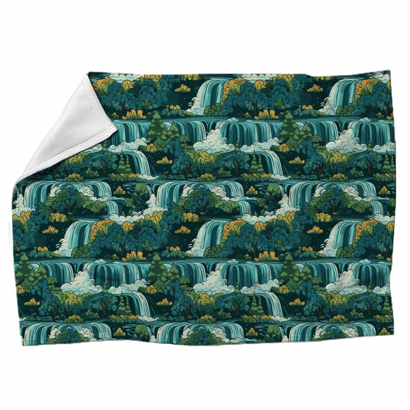 Machine Printed Throw Blanket, 51" W x 60" L